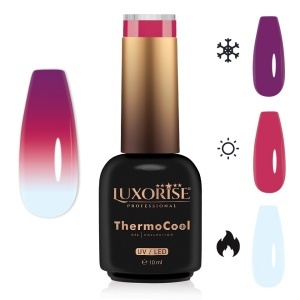 Oja Semipermanenta Termica 3 Culori LUXORISE ThermoCool, Happy Hippy 10ml