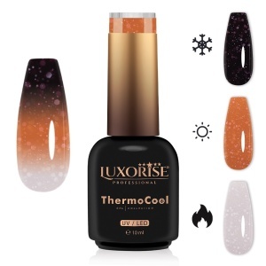 Oja Semipermanenta Termica 3 Culori LUXORISE ThermoCool, Magic Spritz 10ml - Img 1