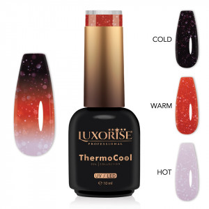 Oja Semipermanenta Termica 3 Culori LUXORISE ThermoCool, Magic Spritz 10ml - Img 2
