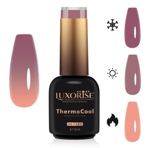 Oja Semipermanenta Termica 3 Culori LUXORISE ThermoCool, Secret Nude 10ml