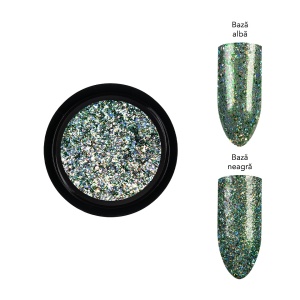 Pigment Unghii Galaxy Dreams LUXORISE, Emerald Galaxy - Img 3