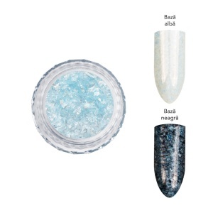 Pigment Unghii Laser Flakes LUXORISE, Celestial Blue - Img 2
