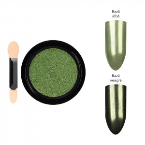 Pigment Unghii LUXORISE Mirror Powder, Fairy Green - Img 2