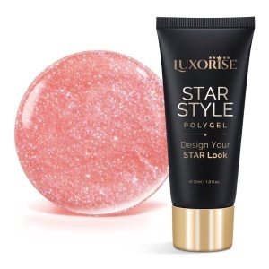 Polygel LUXORISE STAR STYLE - STAR VIBE Collection, Firelight Fame, 30ml