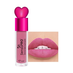 Ruj Lichid Mat cu Sclipici Stardust Velvet - SensoPRO Milano, Celestial Blush - Img 1