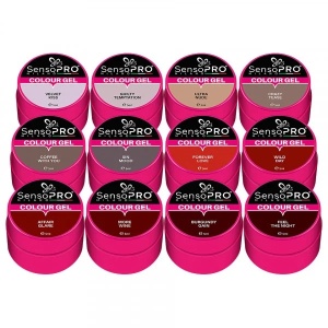 Set 12 Geluri UV Colorate SensoPRO Milano - Nude & Red Collection - Img 2
