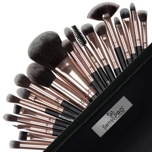 Set 20 pensule machiaj SensoPRO Milano, Black Gold + Borseta Cadou