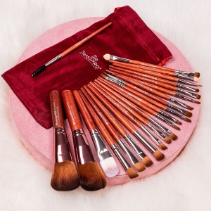 Set 22 Pensule Machiaj Profesionale SensoPRO Milano Travel Brown + CADOU - Img 2