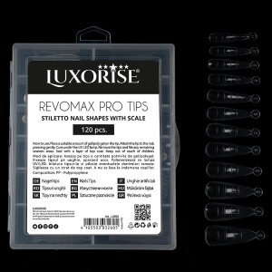 Tipsuri Reutilizabile model Stiletto REVOMAX PRO TIPS - LUXORISE, 120 buc