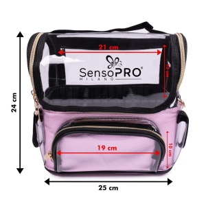 Geanta Produse Cosmetice SensoPRO Milano, Vanity Travel Pink - Img 2