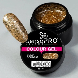 Gel UV Colorat Gold Goddess 5ml, SensoPRO Milano - Img 3