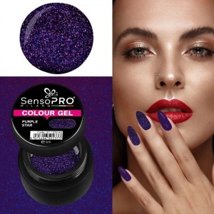 Gel UV Colorat Purple Star 5ml, SensoPRO Milano - Img 3