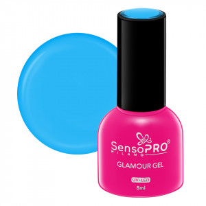 Oja Semipermanenta Glamour Gel SensoPRO Milano - #34 Electric Blue, 8ml