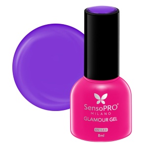 Oja Semipermanenta Glamour Gel SensoPRO Milano - #49 Purple Delivery, 8ml