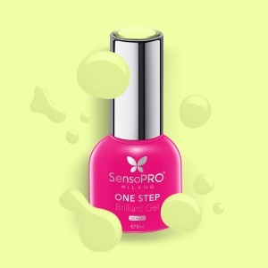 Oja Semipermanenta One Step Brilliant Gel SensoPRO Milano - #48 Lemon Sorbet, 8ml - Img 2