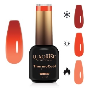Oja Semipermanenta Termica 3 Culori LUXORISE ThermoCool, Orange Flip 10ml