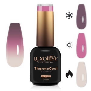 Oja Semipermanenta Termica 3 Culori LUXORISE ThermoCool, Peony Petals 10ml