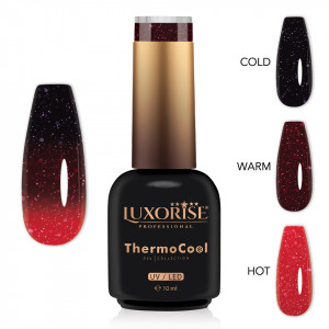 Oja Semipermanenta Termica 3 Culori LUXORISE ThermoCool, Shine Bright 10ml - Img 2