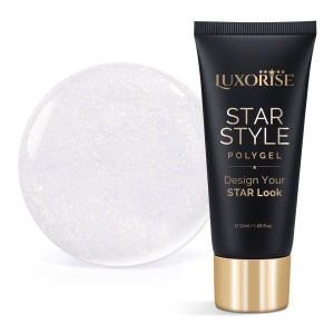 Polygel LUXORISE STAR STYLE - STAR ICON Collection, Diamond White, 50ml