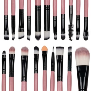 Set 20 Pensule Machiaj Profesionale SensoPRO Milano Travel Pink + CADOU - Img 3