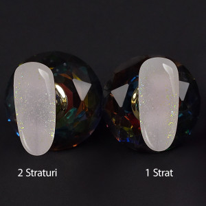 Shimmer Rubber Base SensoPRO Milano 10ml, Glimmer Champagne #19 - Img 2
