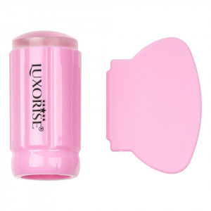 Stampila Unghii Silicon cu Racleta LUXORISE, Crystal Pink
