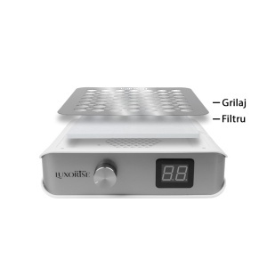 Aspirator Praf Unghii cu Display 60W AirPrecission Elite - LUXORISE, Silver - Img 7