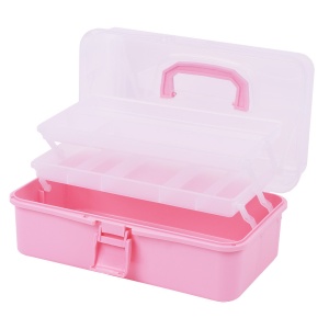 Cutie Cosmetica Compartimentata Rose cu Doua Sertare si Maner, SensoPRO Milano - Img 2