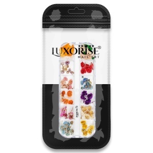 Flori Uscate Unghii LUXORISE - Rainbow Bloom, 12 modele - Img 2