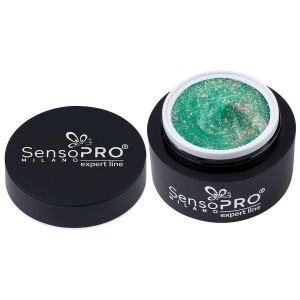 Gel Constructie Unghii Expert Line SensoPRO Milano - Crystal Turquoise 30ml - Img 2