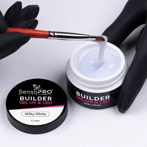 Gel Constructie Unghii SensoPRO Milano - Milky White 15ml - Img 3