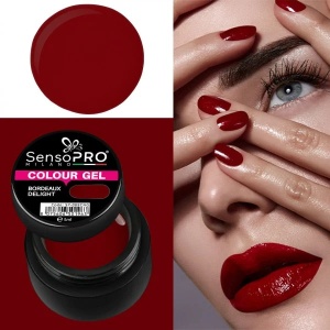 Gel UV Colorat Bordeaux Delight 5ml, SensoPRO Milano - Img 2
