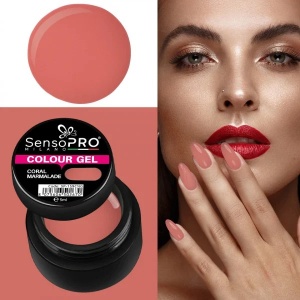 Gel UV Colorat Coral Marmalade 5ml, SensoPRO Milano - Img 3