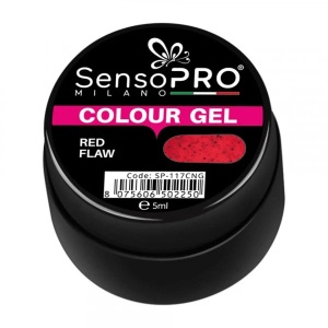 Gel UV Colorat Red Flaw 5ml, SensoPRO Milano - Img 2