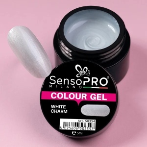 Gel UV Colorat White Charm 5ml, SensoPRO Milano - Img 3