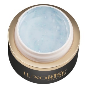 Gel UV Constructie Unghii RevoFlex Glitz LUXORISE 15ml, Aqua Glitz - Img 2