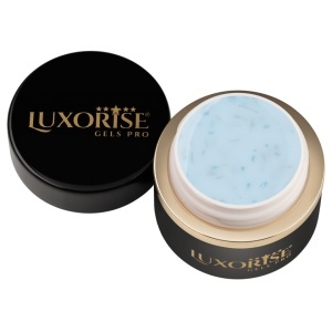 Gel UV Constructie Unghii RevoFlex Silk Petal LUXORISE 15ml, Aqua Sprinkle - Img 2
