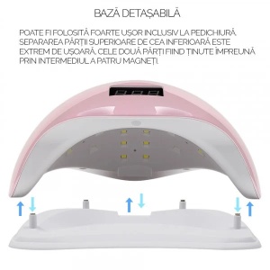 Lampa UV LED 48W SUN5 PRO SensoPRO Milano, Pink - Img 3