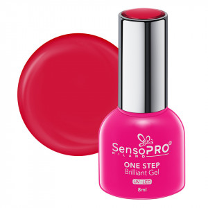 Oja Semipermanenta One Step Brilliant Gel SensoPRO Milano - #05 Red Strawberry, 8ml