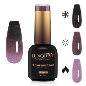 Oja Semipermanenta Termica 3 Culori LUXORISE ThermoCool, Purple Symphony 10ml