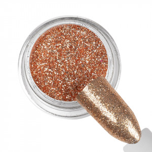 Pigment Unghii LUXORISE Platinum, Shimmer Brown - Img 2