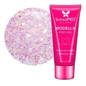 Polygel MODELLA SensoPRO Milano - Aurora Rose, 15ml