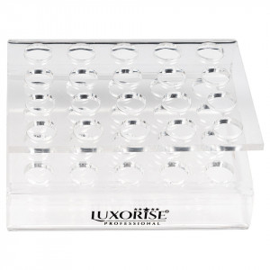 Suport pensule machiaj LUXORISE, 20 sloturi, plexiglas - Img 2