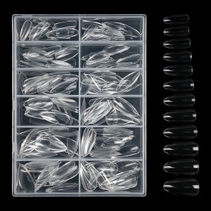 Tipsuri Unghii Dizolvabile Migdala Soak Off - Almond Full Nail, 240 buc - Img 3