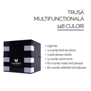 Trusa Machiaj Multifunctionala Ultimate Celebrity 148 culori SensoPRO Milano + CADOU - Img 2