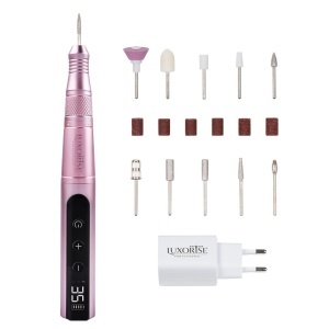 Freza Unghii Portabila cu Display Digital Titanium ProMAX - LUXORISE, Pink - Img 1
