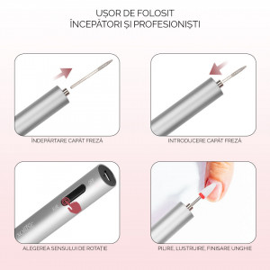 Freza Unghii Portabila TITANIUM PEN PRO - LUXORISE, Silver - Img 7