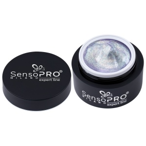 Gel Constructie Unghii Expert Line SensoPRO Milano - Holographic Lilac 15ml - Img 2