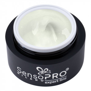 Gel Constructie Unghii Expert Line SensoPRO Milano - Shimmer Milky White 30ml