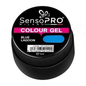 Gel UV Colorat Blue Lagoon 5ml, SensoPRO Milano - Img 2
